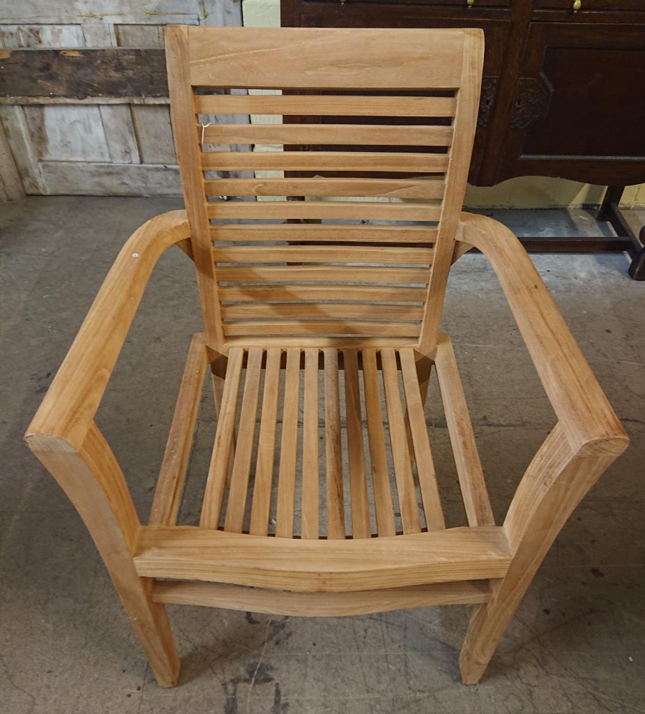 <p>Teak Stacking Chair